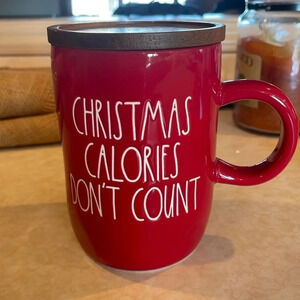 Rae Dunn, Christmas Mug with Wooden Top, New